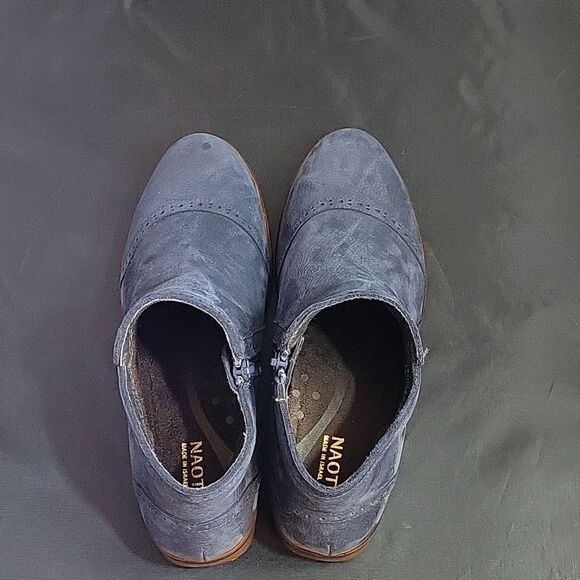 NAOT VELVET NUBUCK NEFASI WOMEN"S ANKLE ROUND TOE ZIP CLOSURE BOOTIES - Picture 5 of 16